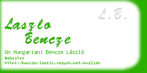 laszlo bencze business card